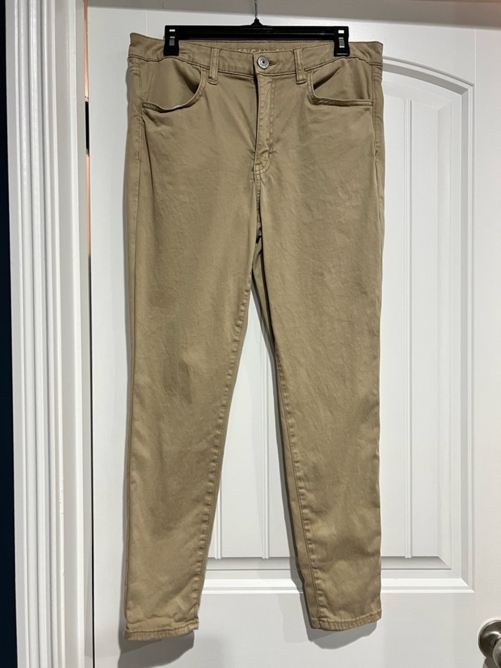 American Eagle Khaki Jegging High Rise Stretch Pants Size 12